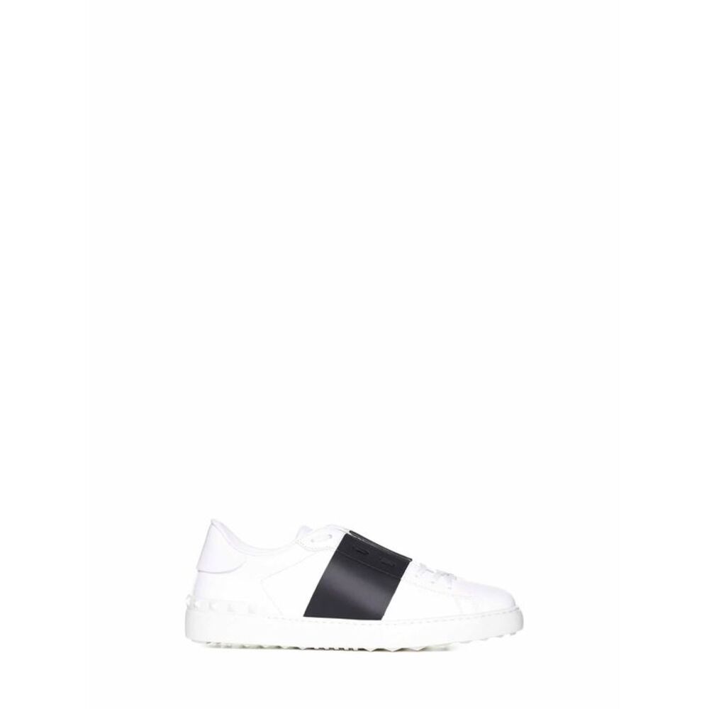 Valentino Garavani Men White Calfskin Open Sneakers